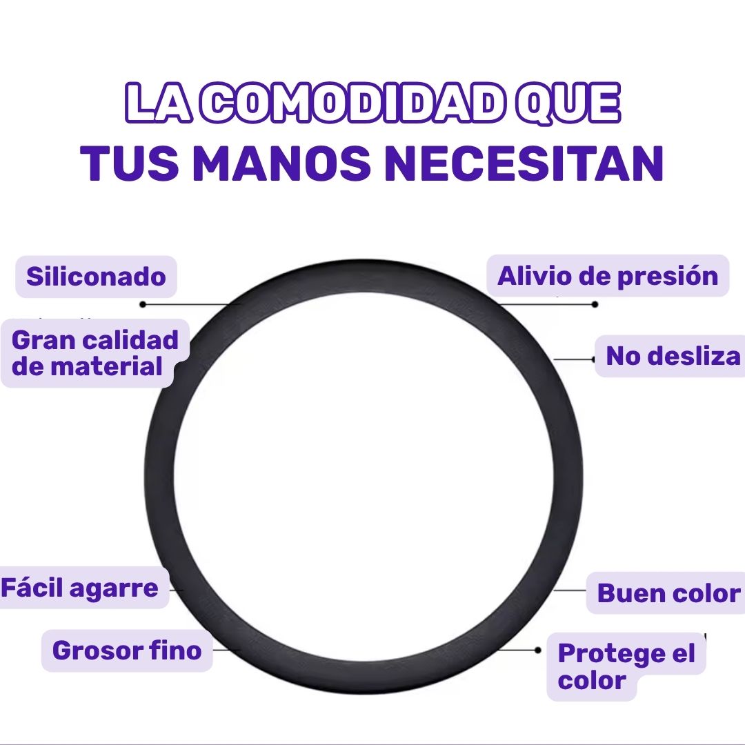 Oferta 2X1 Protector de Volante premium para carros color negro | Envío gratis