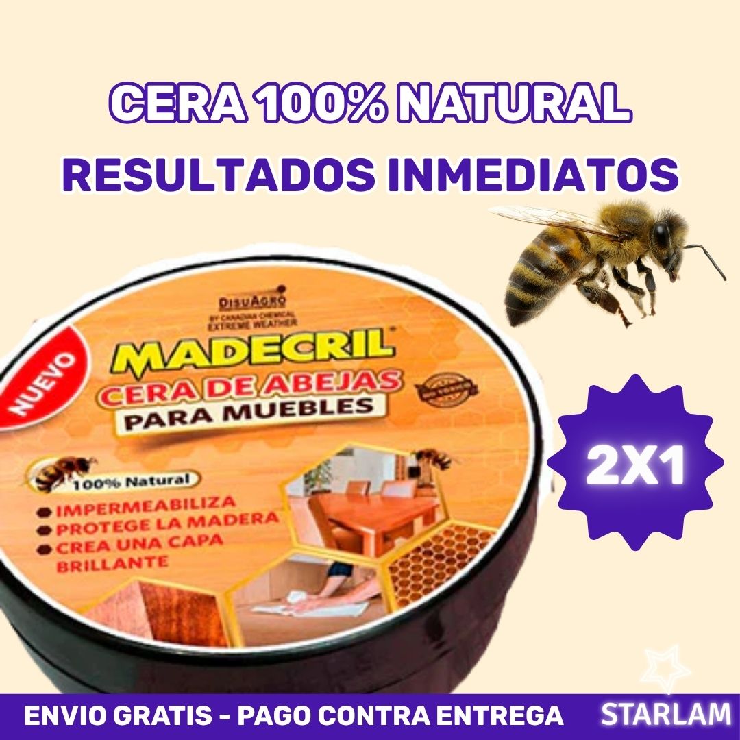 Promo 2x1 BeeFix Madecril | Cera grande restauradora de madera pisos y muebles | Original