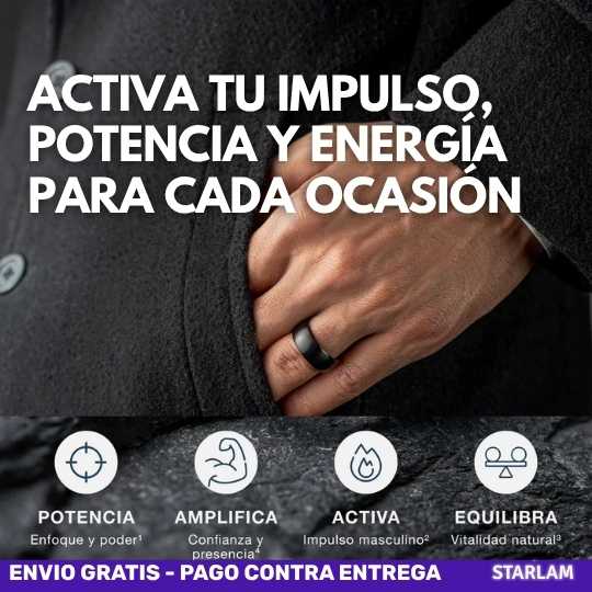 Vital™ - Anillo de terapia de campo magnético Black edition