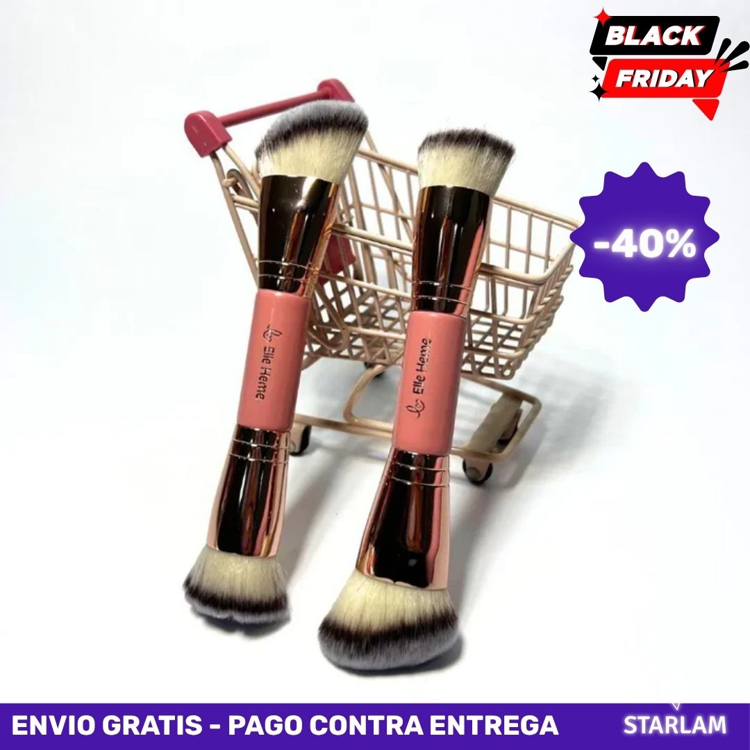Brocha doble - Plana y angular para aplicar productos en crema y líquidos | Oferta 🚨