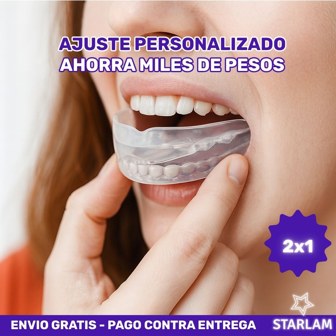 2X1 Protector bucal anti bruxismo | Relaja la mandíbula y protege tus dientes y encías
