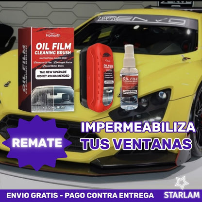 Kit OilFilm | Esponja limpia vidrios + aceite anti empaño | REPUESTO GRATIS
