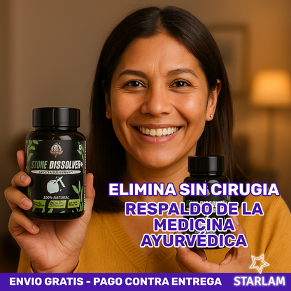 Stone Dissolver | Formula anti cálculos | Destruye impurezas y previene tratamientos invasivos