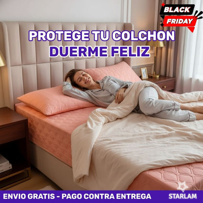Duerme feliz: protege tu colchón de manchas, humedad y accidentes | Protector Premium para colchón.