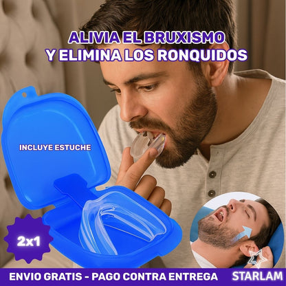 2X1 Protector bucal anti bruxismo | Relaja la mandíbula y protege tus dientes y encías