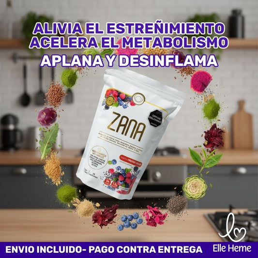 ZANA® fibra prebiotica natural anti estreñimiento | Regula el sistema digestivo y desinflama