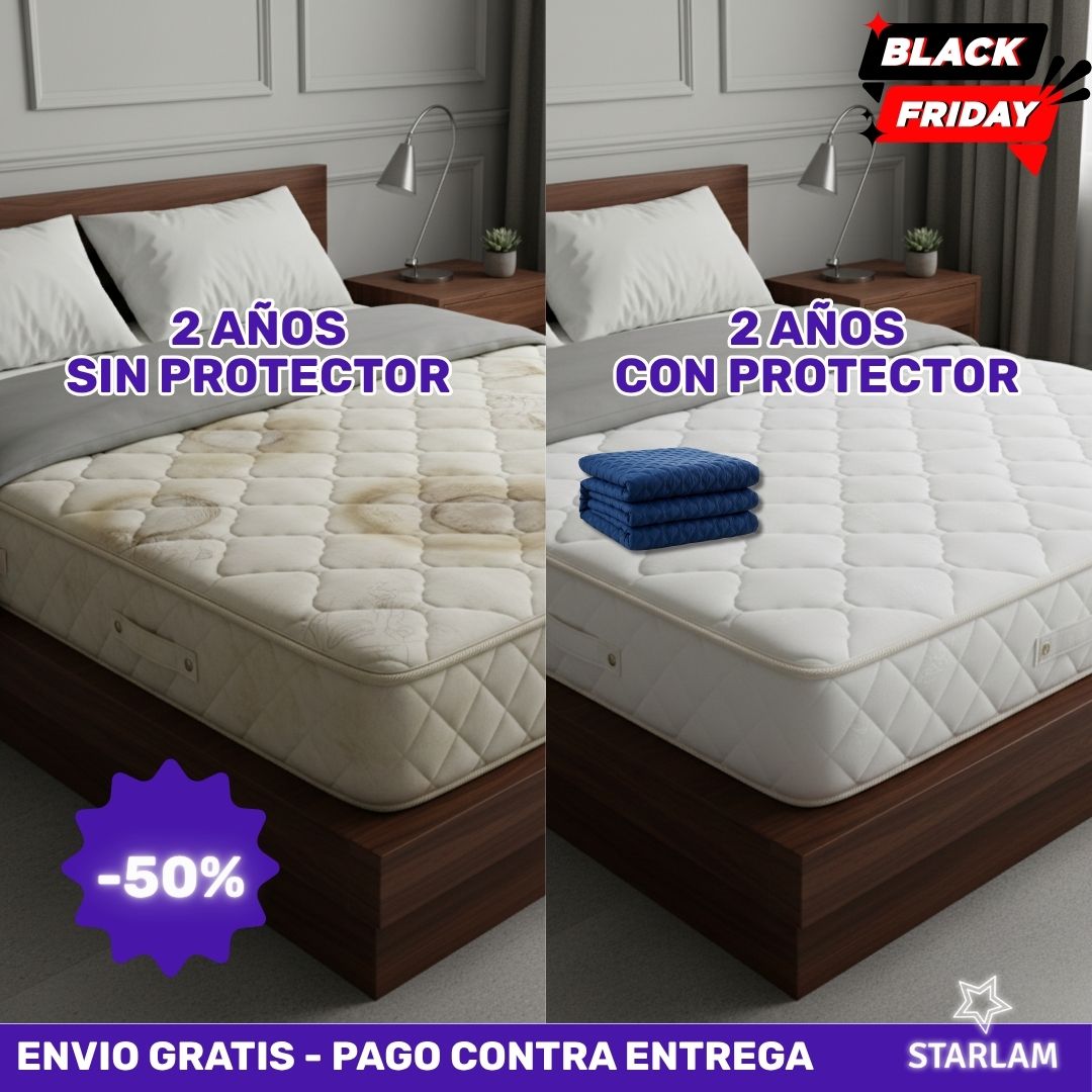 Duerme feliz: protege tu colchón de manchas, humedad y accidentes | Protector Premium para colchón.