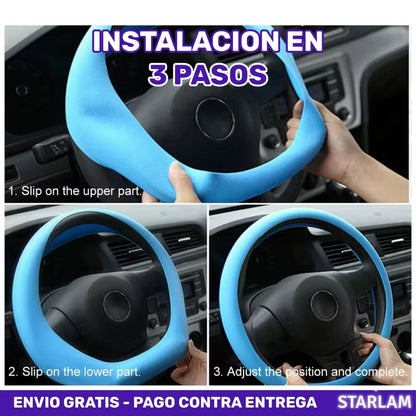 Oferta 2X1 Protector de Volante premium para carros color negro | Envío gratis
