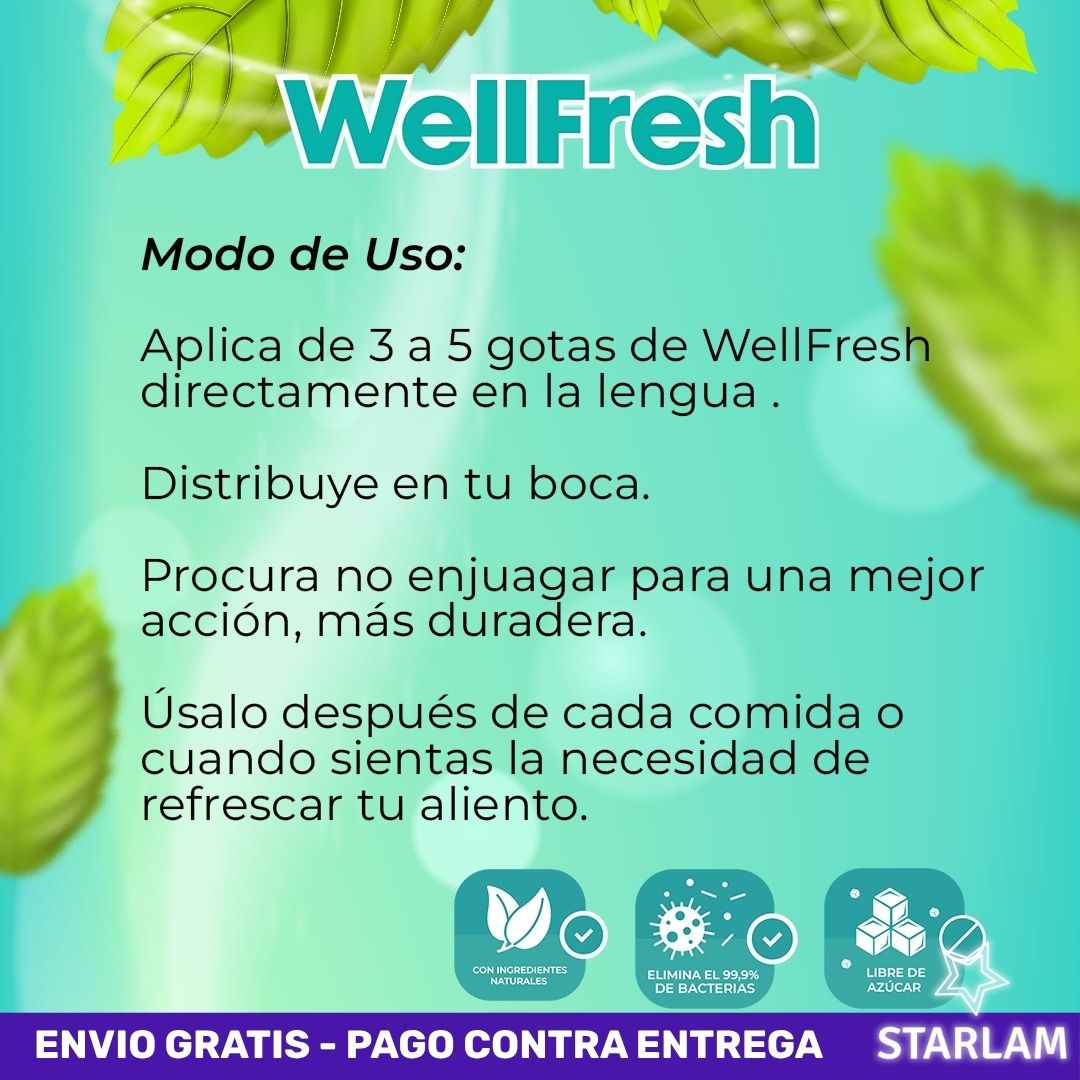 WellFresh Pro | Aceite esencial elimina el mal aliento y refresca la salud oral