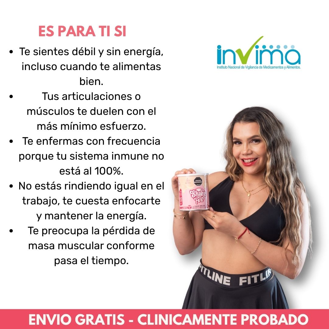 ShakeFort - Batido Bioenergético celular| Combate el cansancio crónico y te devuelve tu brillo natural