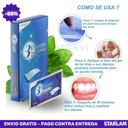 3DWhite | Tiras blanqueadoras tratamiento de 7 días para una sonrisa blanca