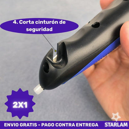 2x1 CarCan | Herramienta 5 en 1 de soporte para vehículos y escape de emergencia