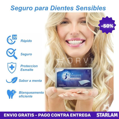3DWhite | Tiras blanqueadoras tratamiento de 7 días para una sonrisa blanca