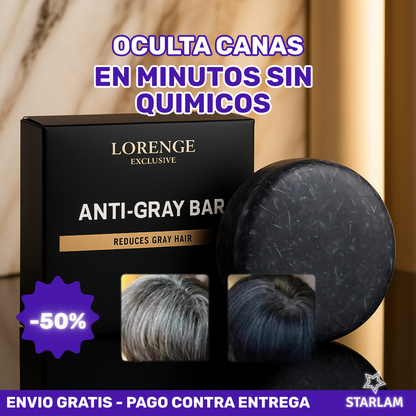 Antigray Shampoo Anti canas 100% natural - Tiñe canas sin químicos desde el día 1