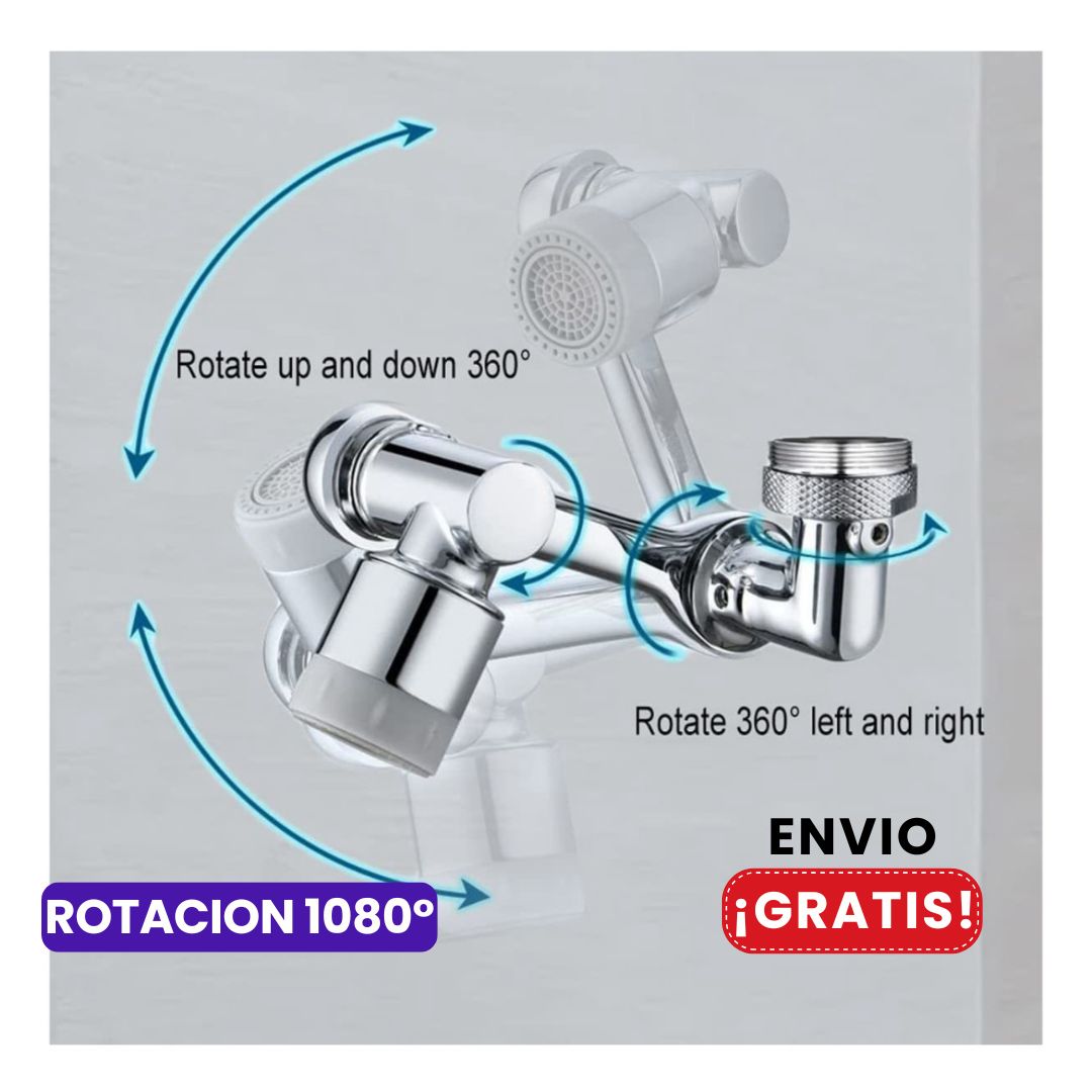 AquaPlus | Boquilla ahorradora de agua 1080° Paga 1 lleva 2