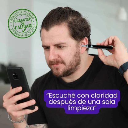 WaxKlean | Limpiador De Oídos Con Cámara remueve cera y mugre