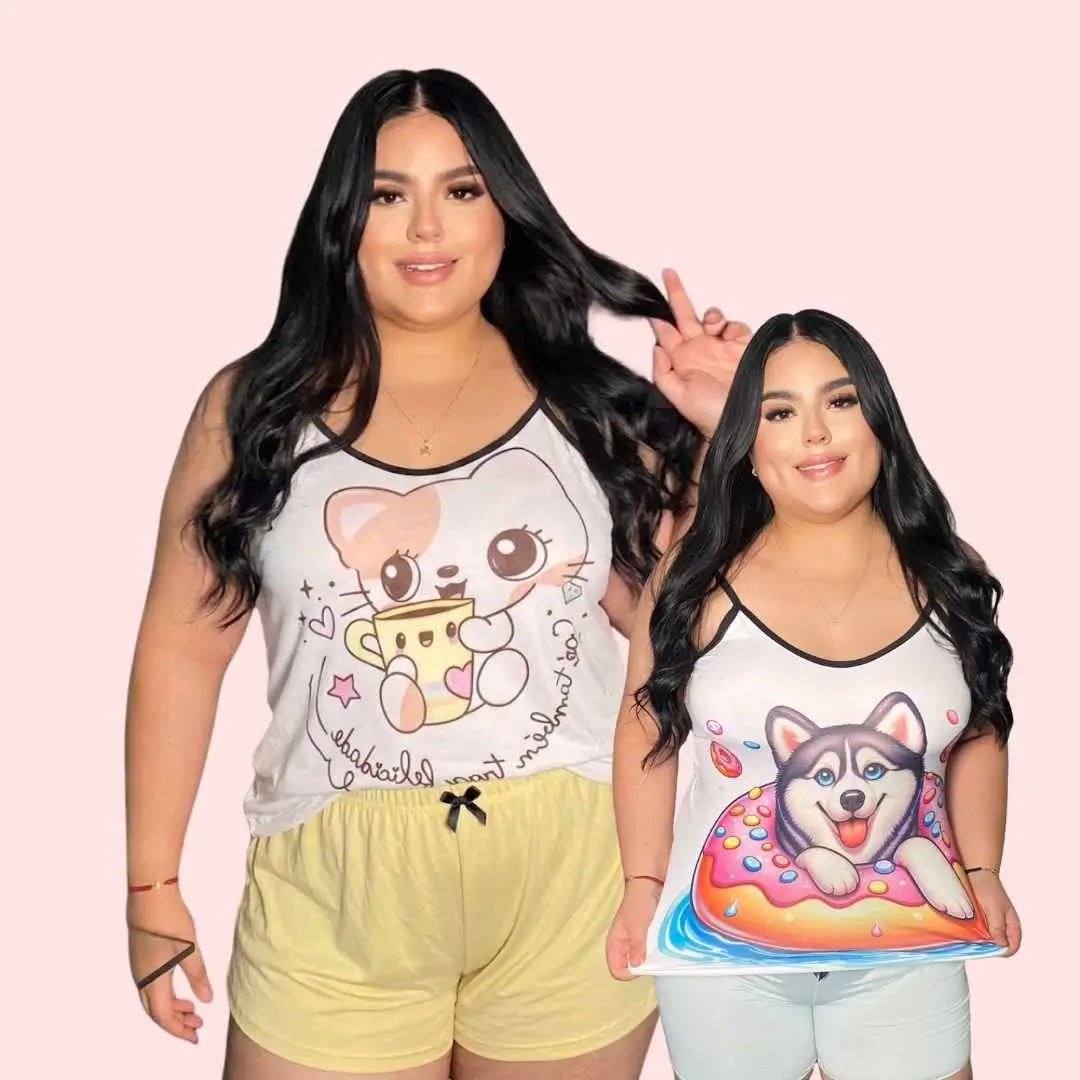 Pack de 6 pijamas premium para mujer Talla Plus