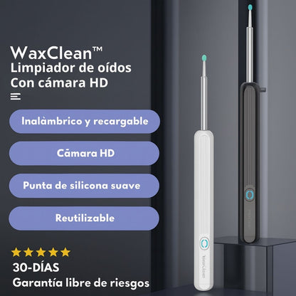 WaxKlean | Limpiador De Oídos Con Cámara remueve cera y mugre