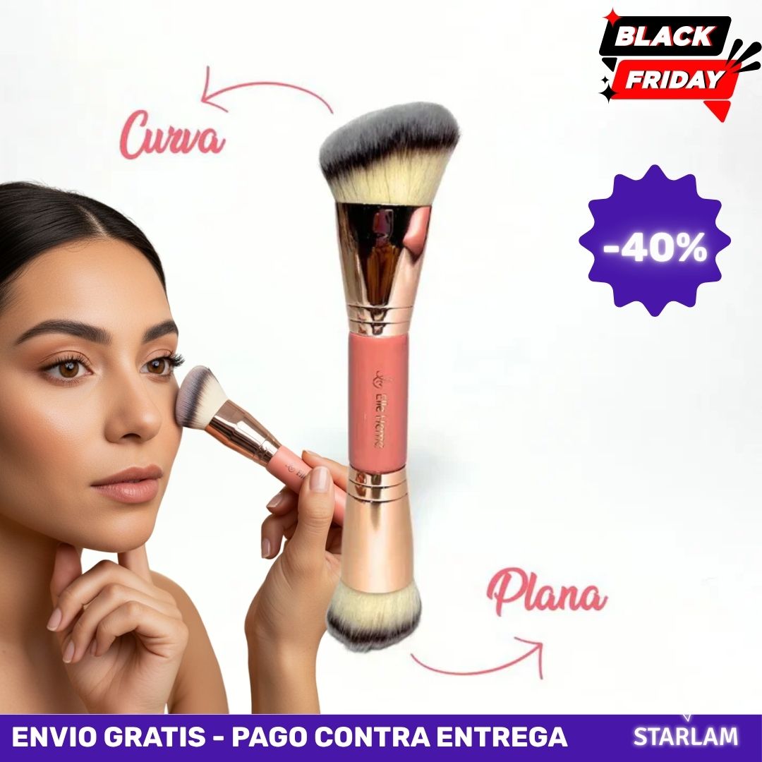 Brocha doble - Plana y angular para aplicar productos en crema y líquidos | Oferta 🚨