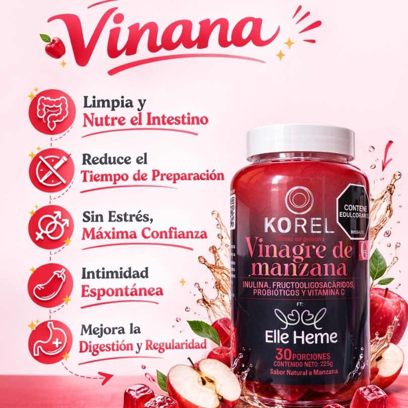 Vinana | Gomitas de fibra prebiótica y probiótica sin azúcar