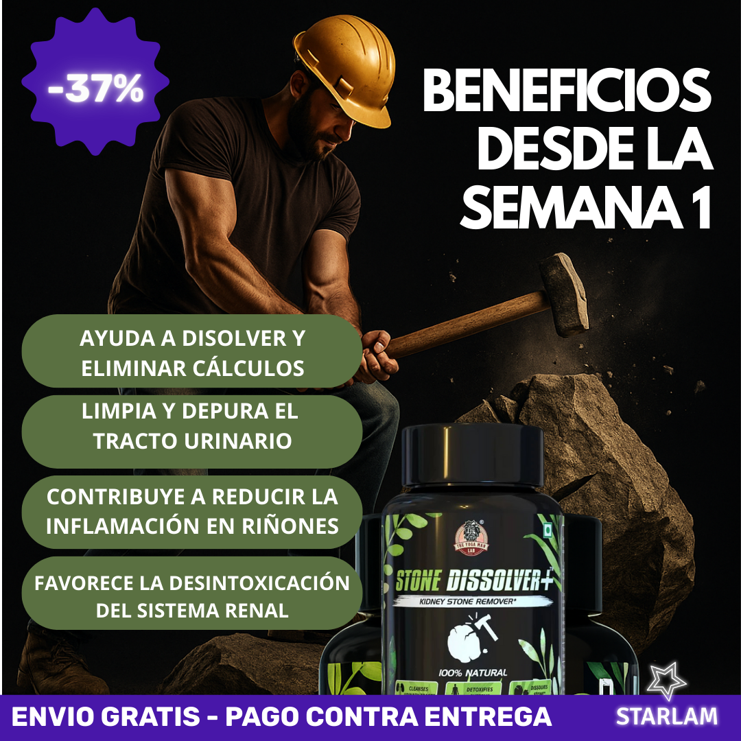 Stone Dissolver | Formula anti cálculos | Destruye impurezas y previene tratamientos invasivos