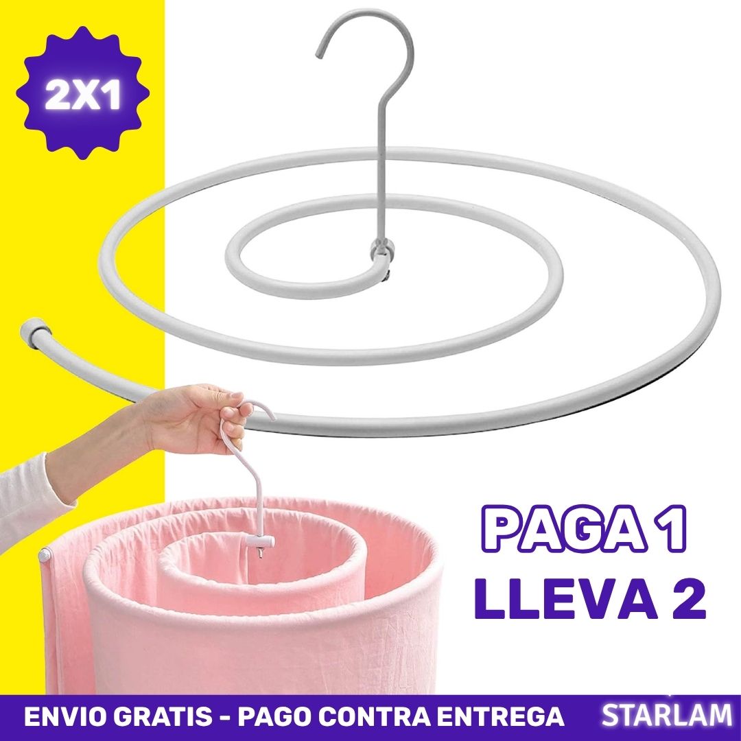 2 x 1 Gancho Tendedero Espiral Sabanas Cobijas inoxidable | Envío gratis | Paga 1 lleva 2