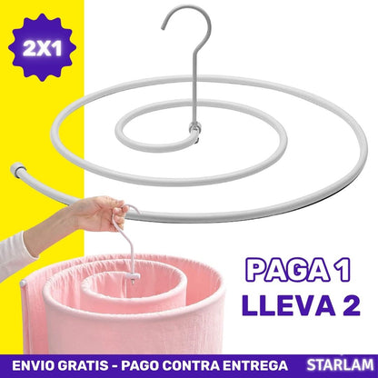 2 x 1 Gancho Tendedero Espiral Sabanas Cobijas inoxidable | Envío gratis | Paga 1 lleva 2