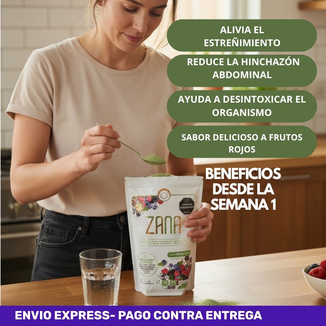 ZANA® fibra prebiotica natural anti estreñimiento | Regula el sistema digestivo y desinflama