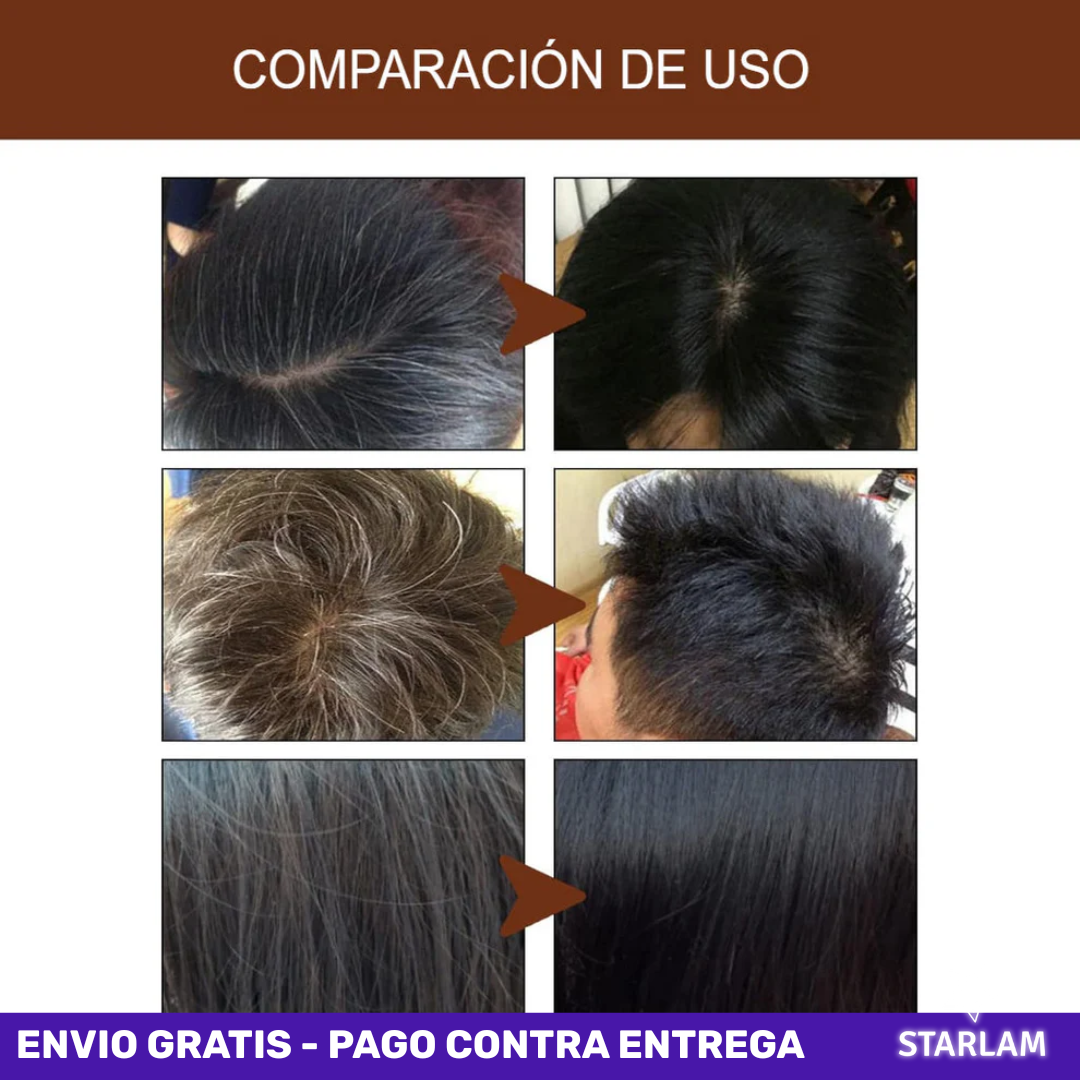 Antigray Shampoo Anti canas 100% natural - Tiñe canas sin químicos desde el día 1