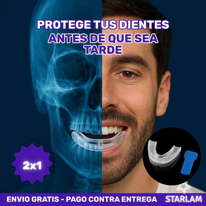 2X1 Protector bucal anti bruxismo | Relaja la mandíbula y protege tus dientes y encías
