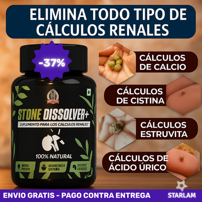 Stone Dissolver | Formula anti cálculos | Destruye impurezas y previene tratamientos invasivos