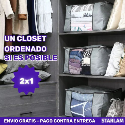 2x1 Organizador plegable premium con ventana y asas tamaño L| Envío gratis