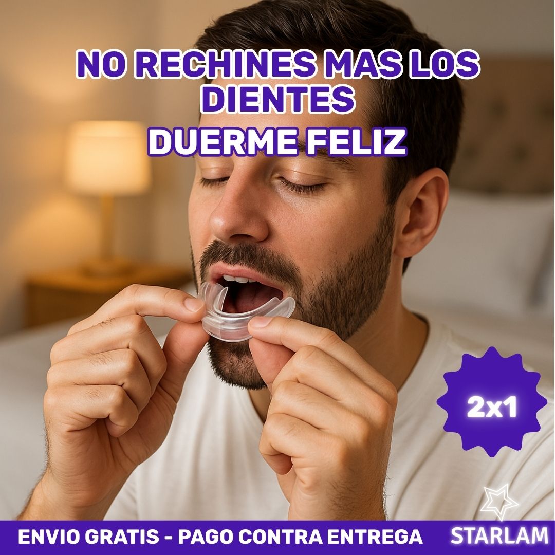 2X1 Protector bucal anti bruxismo | Relaja la mandíbula y protege tus dientes y encías