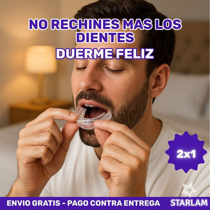 2X1 Protector bucal anti bruxismo | Relaja la mandíbula y protege tus dientes y encías