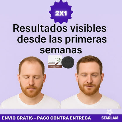 Polyg® - 2X1 Shampoo en barra anti caída y fortalecimiento del cabello con formula Coreana