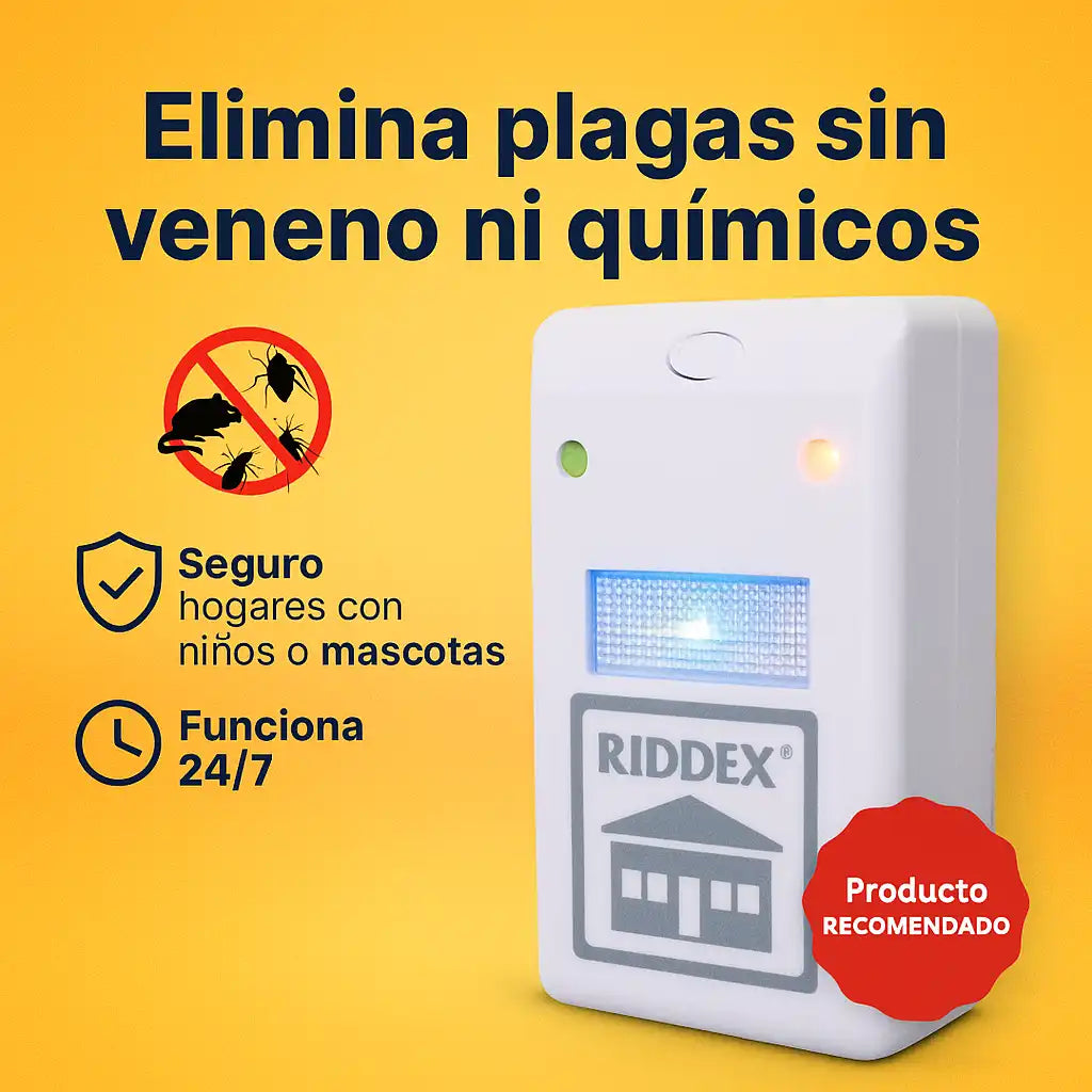 Riddex  | Repelente de Plagas seguro para mascotas