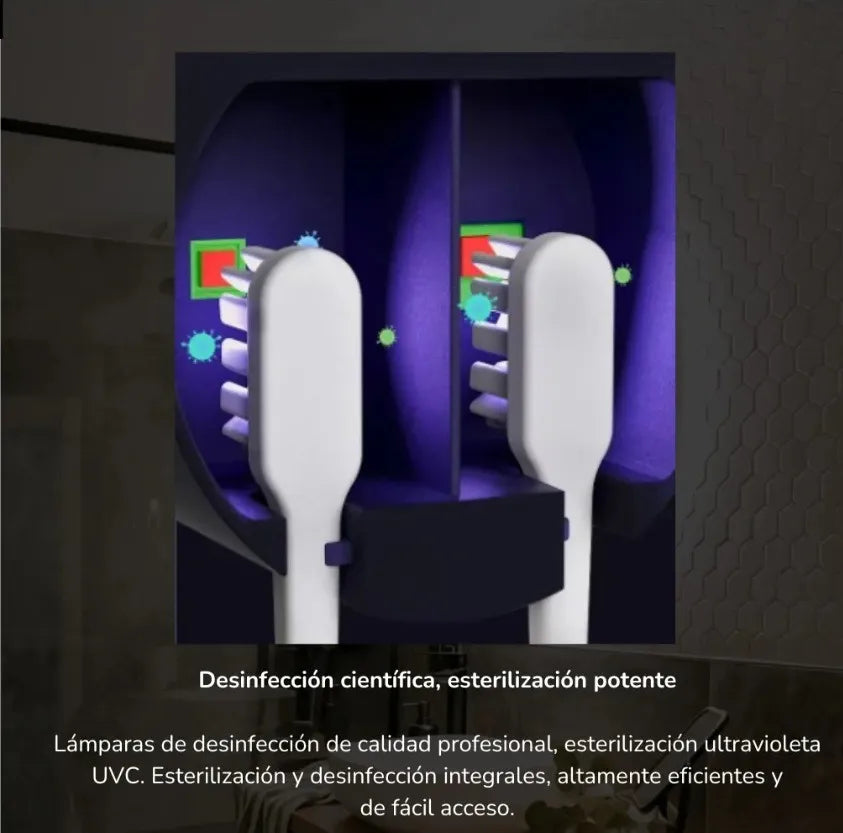 UVGuard Pro® | Portacepillos inteligente Desinfectante UV | Envío gratis