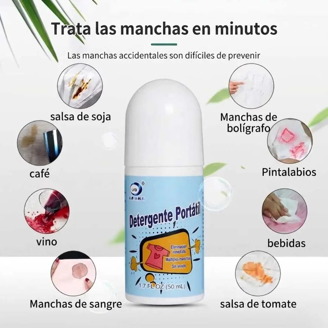 Detergente portatil | Quita manchas de emergencia roll on