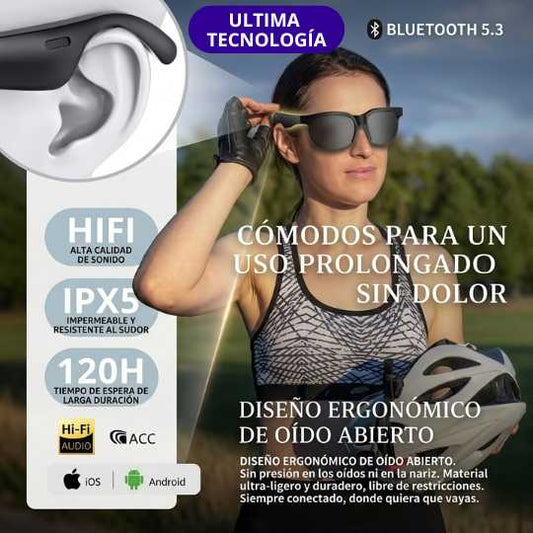 NanoGlasses IA | Gafas inteligentes: traductor, música, llamadas y asistente IA
